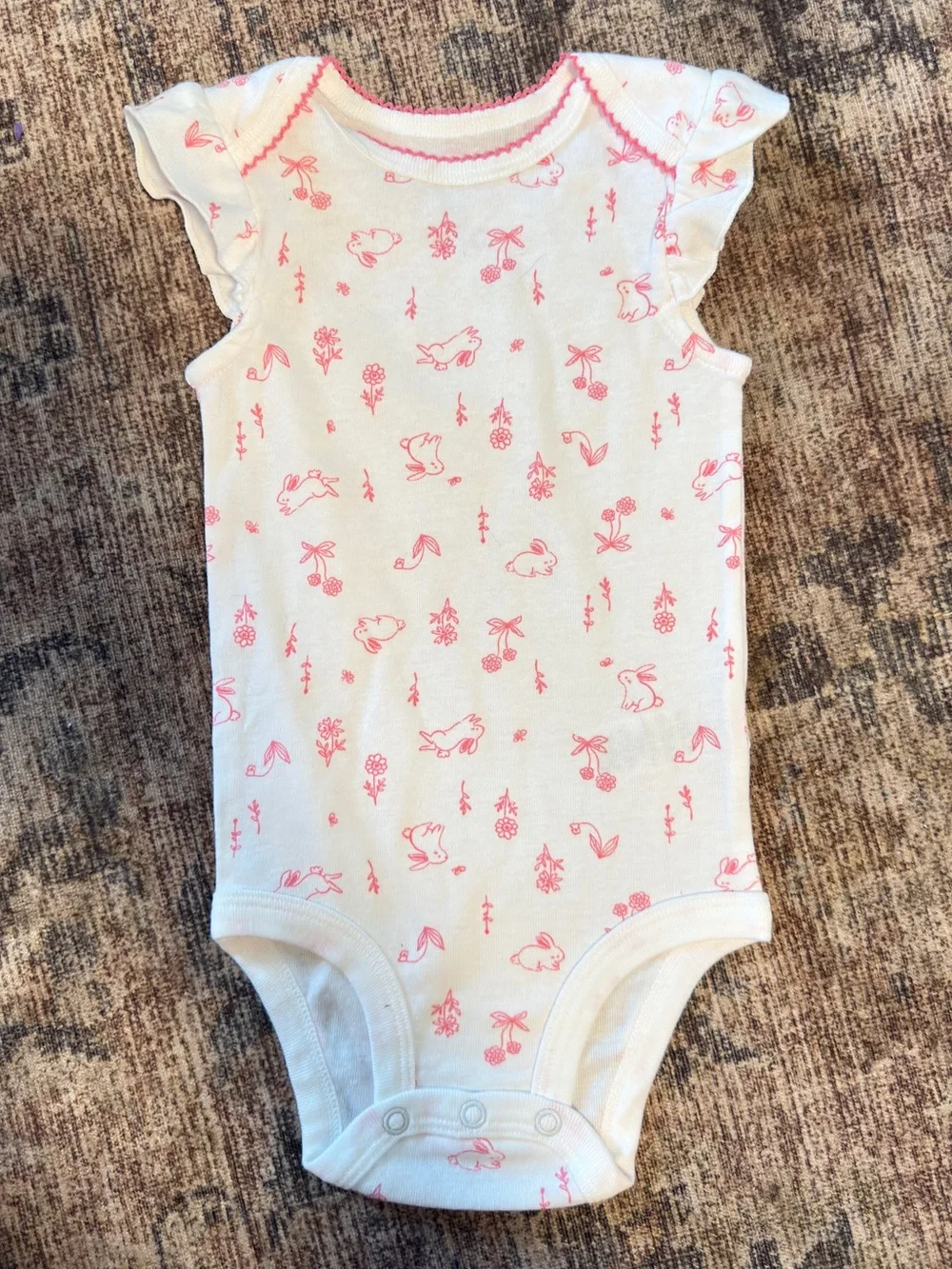 Carter's Pink Bunny Print Bodysuit